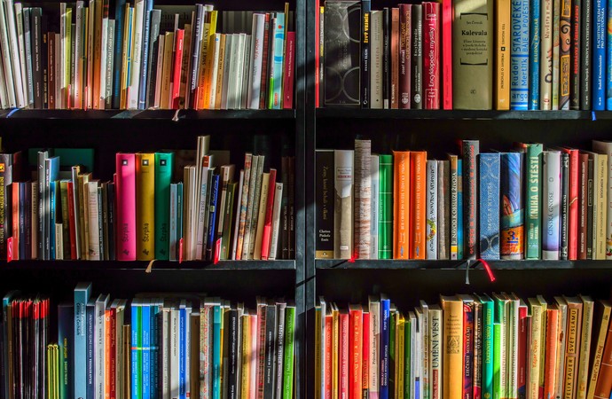 Ein Bücherregal.